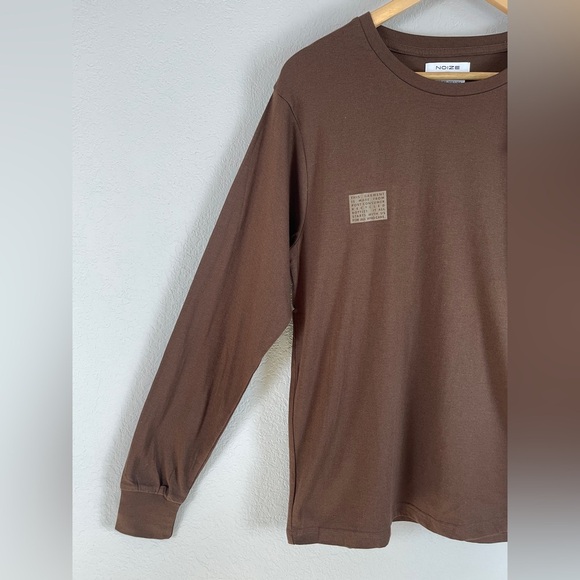Noize Jones Earth Brown Men's Long Sleeve Vegan Recycled Shirt Men's Medium NWT - Picture 2 of 12